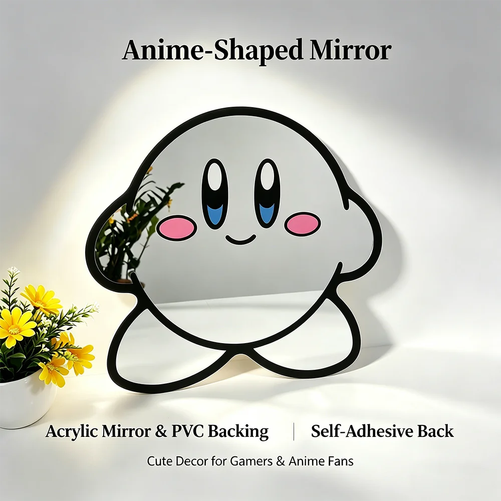 One Piece & Anime Acrylic Wall Mirror – HD UV Print Room & Gaming Decor