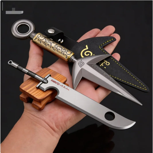 Naruto Minato Flying Thunder God Kunai – Rotatable Metal Ninja Weapon Replica