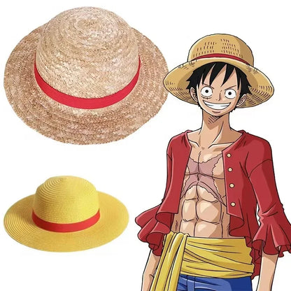 One Piece Luffy Classic Straw Hat – Anime Cosplay Sun Cap & Costume Accessory