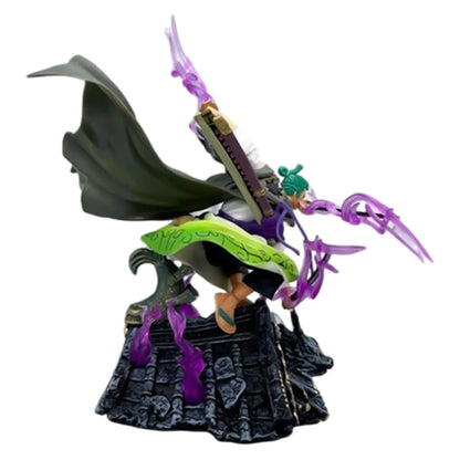 One Piece Roronoa Zoro Three Sword Style Action Figure – 22cm Roof Scene PVC Collectible Statue