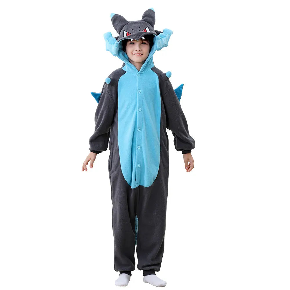 Pokemon Charizard Anime Kigurumi Onesie – Kids Cosplay Jumpsuit Pajamas