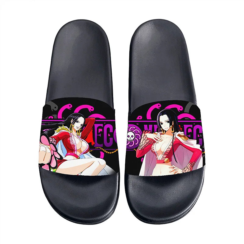 One Piece Anime Non-Slip Slide Sandals – EVA Indoor & Outdoor Slides
