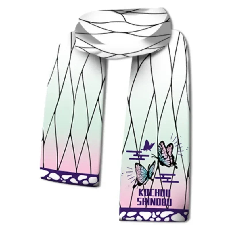Demon Slayer Winter Cotton Scarf – Kimetsu no Yaiba Anime Warm Neck Scarf & Cosplay Gift