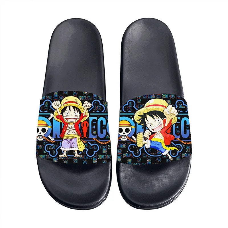 One Piece Anime Non-Slip Slide Sandals – EVA Indoor & Outdoor Slides