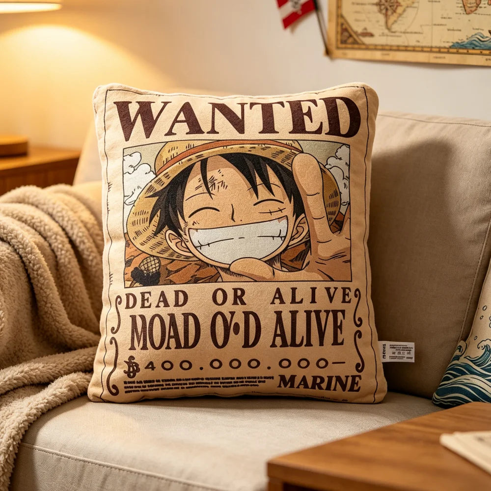 One Piece Wanted Poster Plush Pillow & Home Cushion