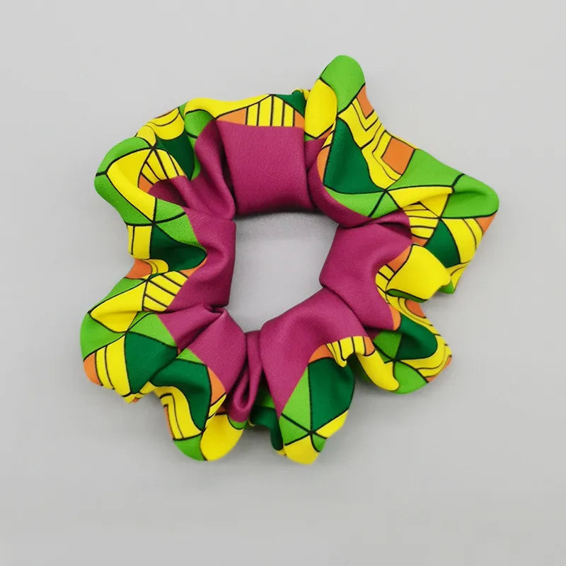 Demon Slayer Hair Scrunchie - Anime Satin Elastic Hair Tie