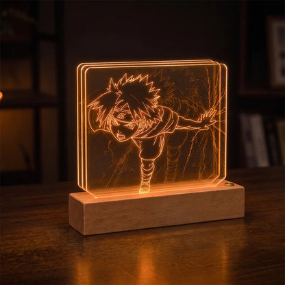 Sasuke Uchiha 3D Multilayer Acrylic LED Lamp – Dynamic Motion Effect Night Light