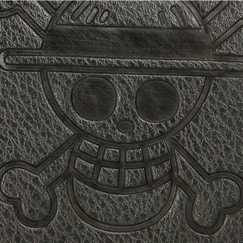 One Piece Luffy Straw Hat Pirates Leather Bifold Wallet – Short Multi-Card Holder