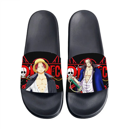 One Piece Anime Non-Slip Slide Sandals – EVA Indoor & Outdoor Slides