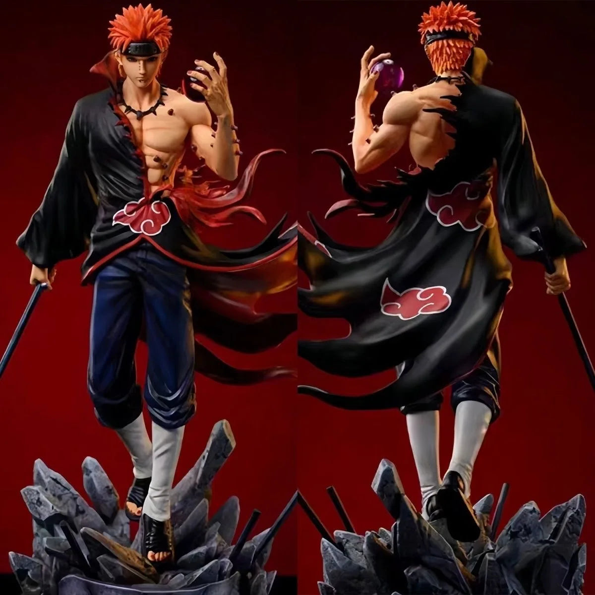 Pain Nagato 23cm Naruto Shippuden anime figure PVC statue Akatsuki leader.