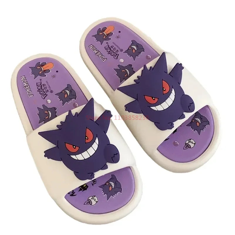 Pokémon Gengar Anti-Slip EVA Slippers – Plush Cartoon Open-Toe House Slides