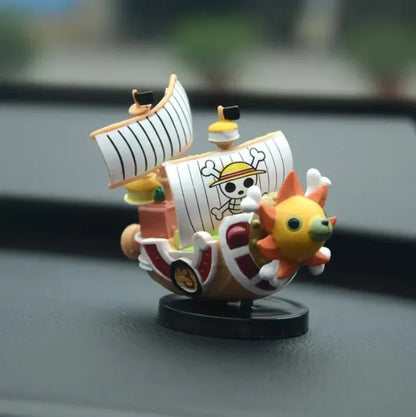 One Piece Mini Ship Figure Model – Thousand Sunny & Going Merry Desktop Statues