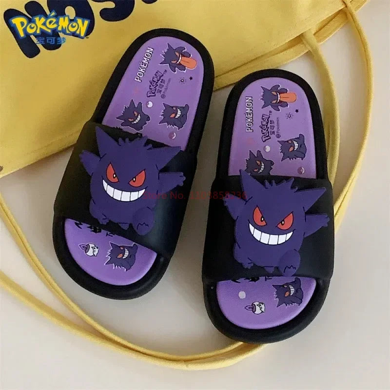 Pokémon Gengar Anti-Slip EVA Slippers – Plush Cartoon Open-Toe House Slides