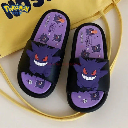 Pokémon Gengar Anti-Slip EVA Slippers – Plush Cartoon Open-Toe House Slides
