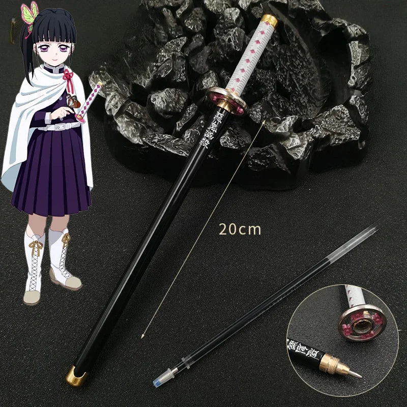 Demon Slayer Nichirin Katana Mini Gel Pen – 20cm Alloy Metal Sword Replica