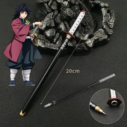 Demon Slayer Nichirin Katana Mini Gel Pen – 20cm Alloy Metal Sword Replica