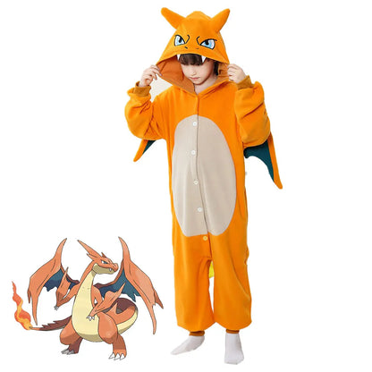 Pokemon Charizard Anime Kigurumi Onesie – Kids Cosplay Jumpsuit Pajamas