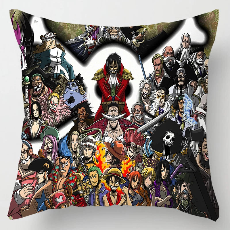 One Piece Anime Plush Square Throw Pillow Cover – 18"x18" (45x45 cm)