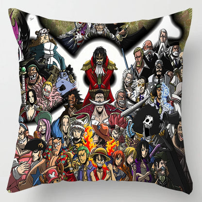 One Piece Anime Plush Square Throw Pillow Cover – 18"x18" (45x45 cm)