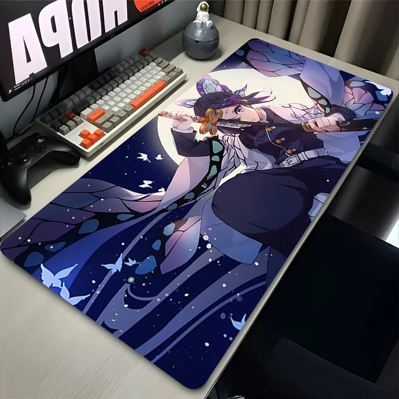Demon Slayer Shinobu Kochou Gaming Desk Mat | Extended Anime Keyboard & Mouse Pad