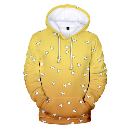 Demon Slayer Anime 3D Print Hoodie – Tanjiro & Nezuko Casual Pullover Streetwear