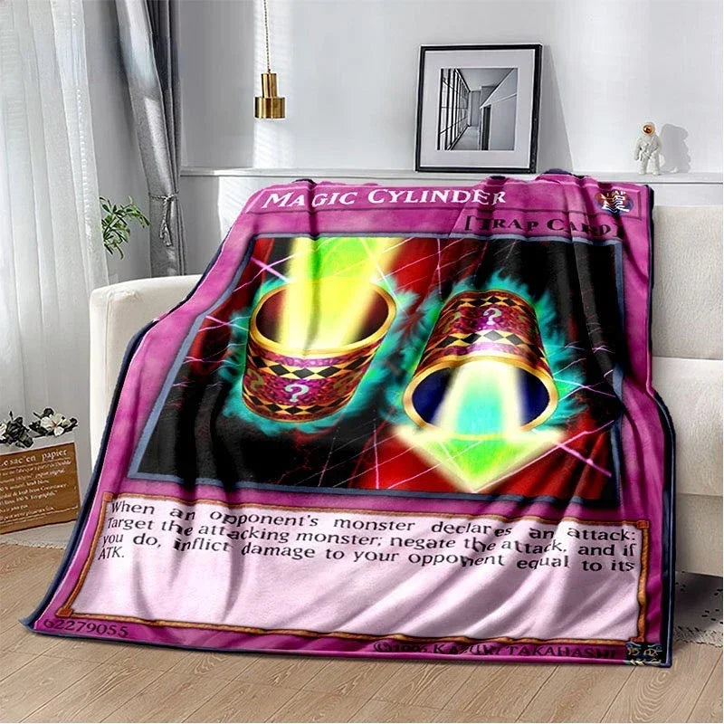 Yu-Gi-Oh! TCG Card Art Throw Blanket – Ultra-Soft Anime Fleece Bedspread
