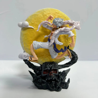 One Piece Gear 5 Luffy "Moon Fairy" Action Figure – 14cm Sun God Nika PVC Statue with LED Moon Light