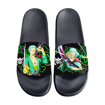 One Piece Anime Non-Slip Slide Sandals – EVA Indoor & Outdoor Slides