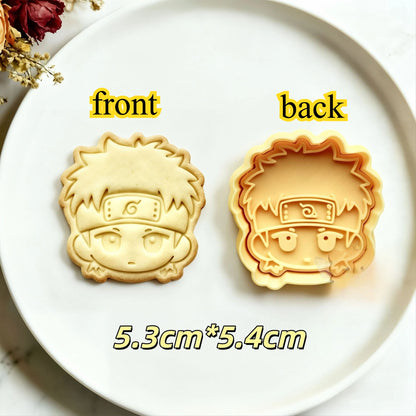 Naruto Anime Character Cookie Cutters & Biscuit Molds – DIY Baking Stamp Set