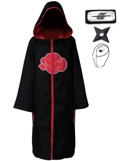 Akatsuki Cosplay Cloak Robe – Itachi Uchiha Cape (Kids & Adults)