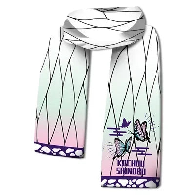 Demon Slayer Winter Cotton Scarf – Kimetsu no Yaiba Anime Warm Neck Scarf & Cosplay Gift