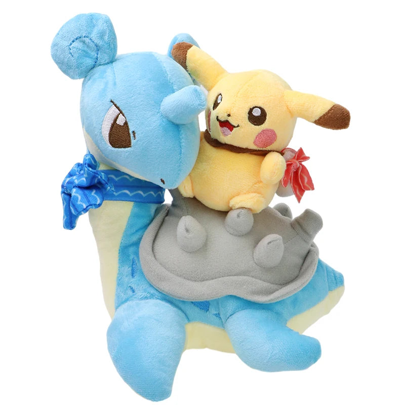 Pokémon Pikachu Riding Lapras & Latios Plush – Kawaii Anime Stuffed Toy Collection