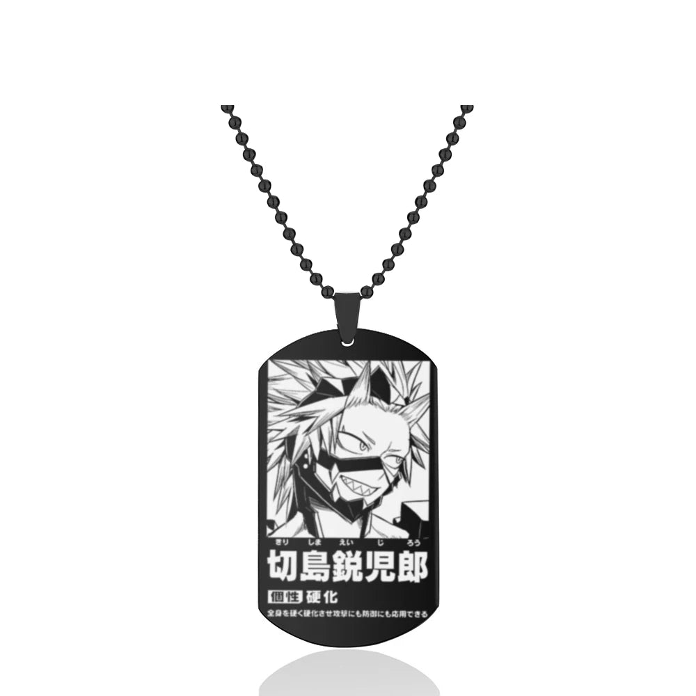 My Hero Academia Dog Tag Necklace – Stainless Steel Anime Character Pendant