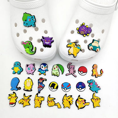 Pokémon PVC Clog Shoe Charms – Cartoon Pikachu & Monster Ball Accessories