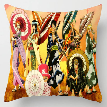 One Piece Anime Plush Square Throw Pillow Cover – 18"x18" (45x45 cm)