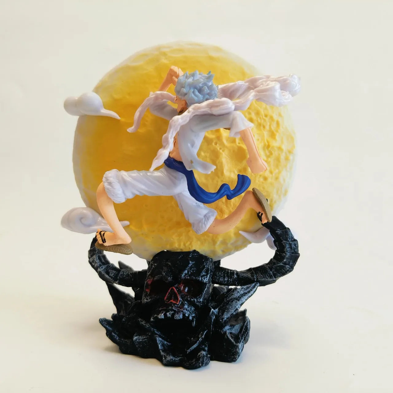 One Piece Gear 5 Luffy "Moon Fairy" Action Figure – 14cm Sun God Nika PVC Statue with LED Moon Light