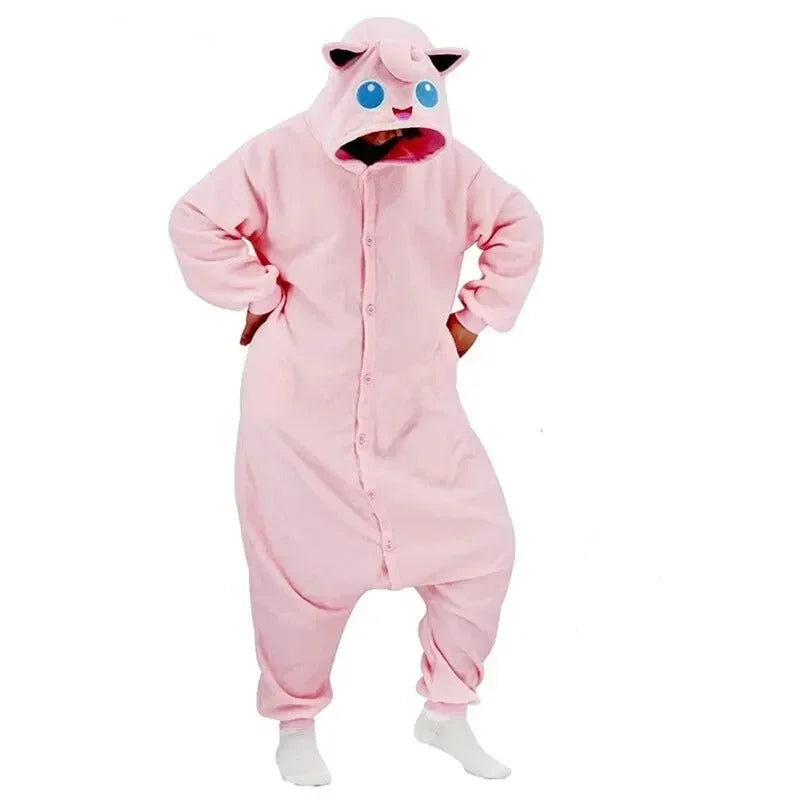 Pokemon Adult Cosplay Kigurumi Onesie – Anime Fleece Pajamas Jumpsuit