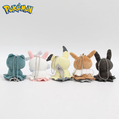 Mimikyu Eevee Plush Keychain PPokémon Mimikyu Cosplay Plush Keychain – Cute Anime Eeveelution & Snorlax Bag Pendantocket Monster Cos Eeveelution Snorlax Doll Anime Pendant For Fan Collectible Sylveon Present Decor