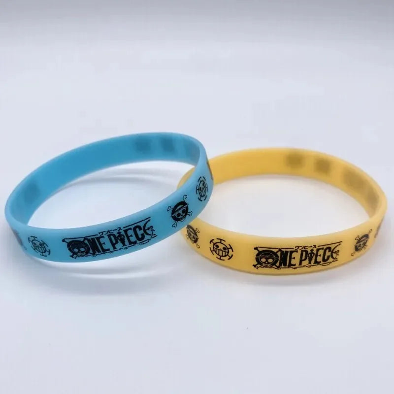 One Piece Anime Glow-In-The-Dark Silicone Sports Wristband – Luffy & Zoro