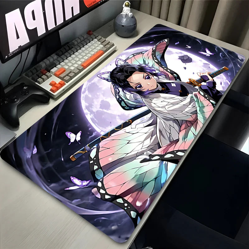 Demon Slayer Shinobu Kochou Gaming Desk Mat | Extended Anime Keyboard & Mouse Pad