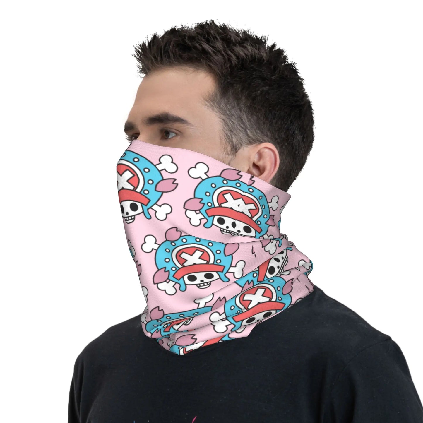 One Piece Tony Tony Chopper Bandana Neck Gaiter – Multi-Use Balaclava Face Mask