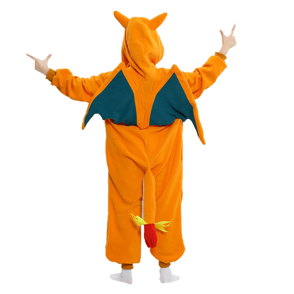Pokemon Charizard Anime Kigurumi Onesie – Kids Cosplay Jumpsuit Pajamas
