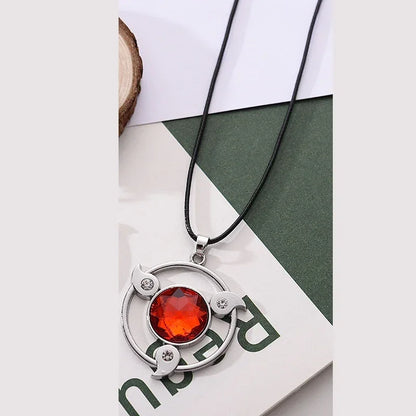 Naruto Akatsuki Red Cloud Necklace – Anime Konoha Pendant & Cosplay Jewelry Collection