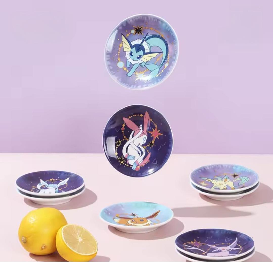 Sylveon Starlight Night artisan plate with high-glaze finish.