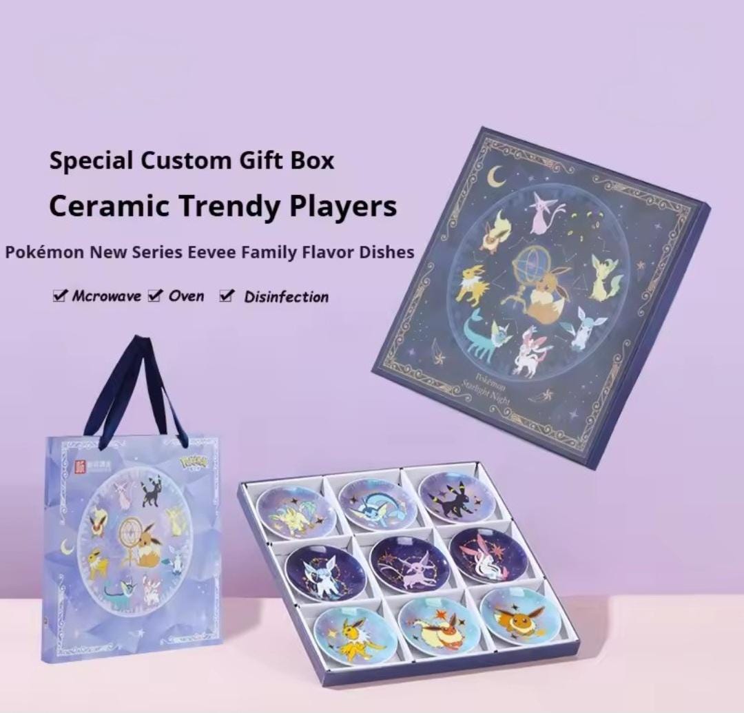 Signature Starlight Night collector gift box for Eeveelution plate set.