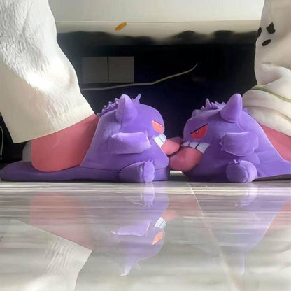 Your first image is great. Set the Alt Text to: "Gengar plush tongue-out slippers and purple spectral socks bundle.